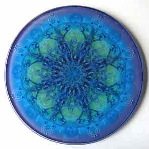 4 INCH
ROUND GLASS COASTER
GREEN BLUE 4